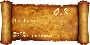 Ott Kanut névjegykártya